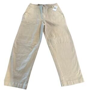 NWT KUT from the Kloth Ashton Barrel Leg High Rise Pants Cream Women's 4